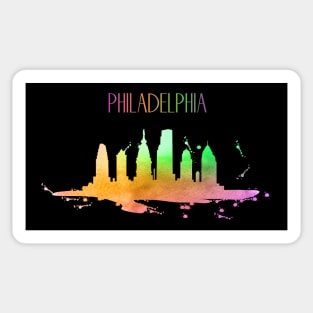 Philadelphia Skyline in Watercolor Sticker